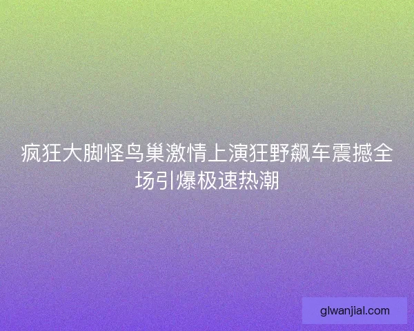 疯狂大脚怪鸟巢激情上演狂野飙车震撼全场引爆极速热潮